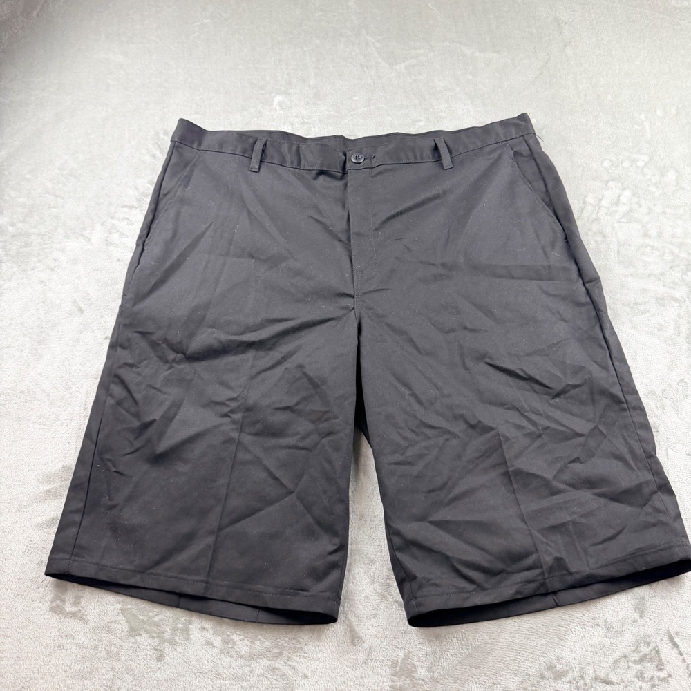 VTG Dickies Men's Size‎ 42 Black Flat Front Work Shorts P412078 A87Z2FBK